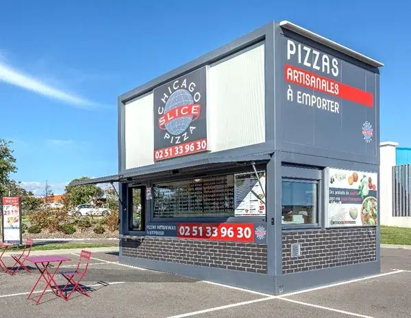 Construction de commerce modulaire pizzeria