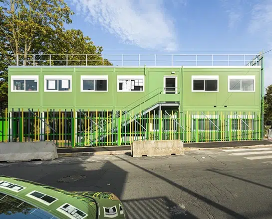 creche modulaire facade verte